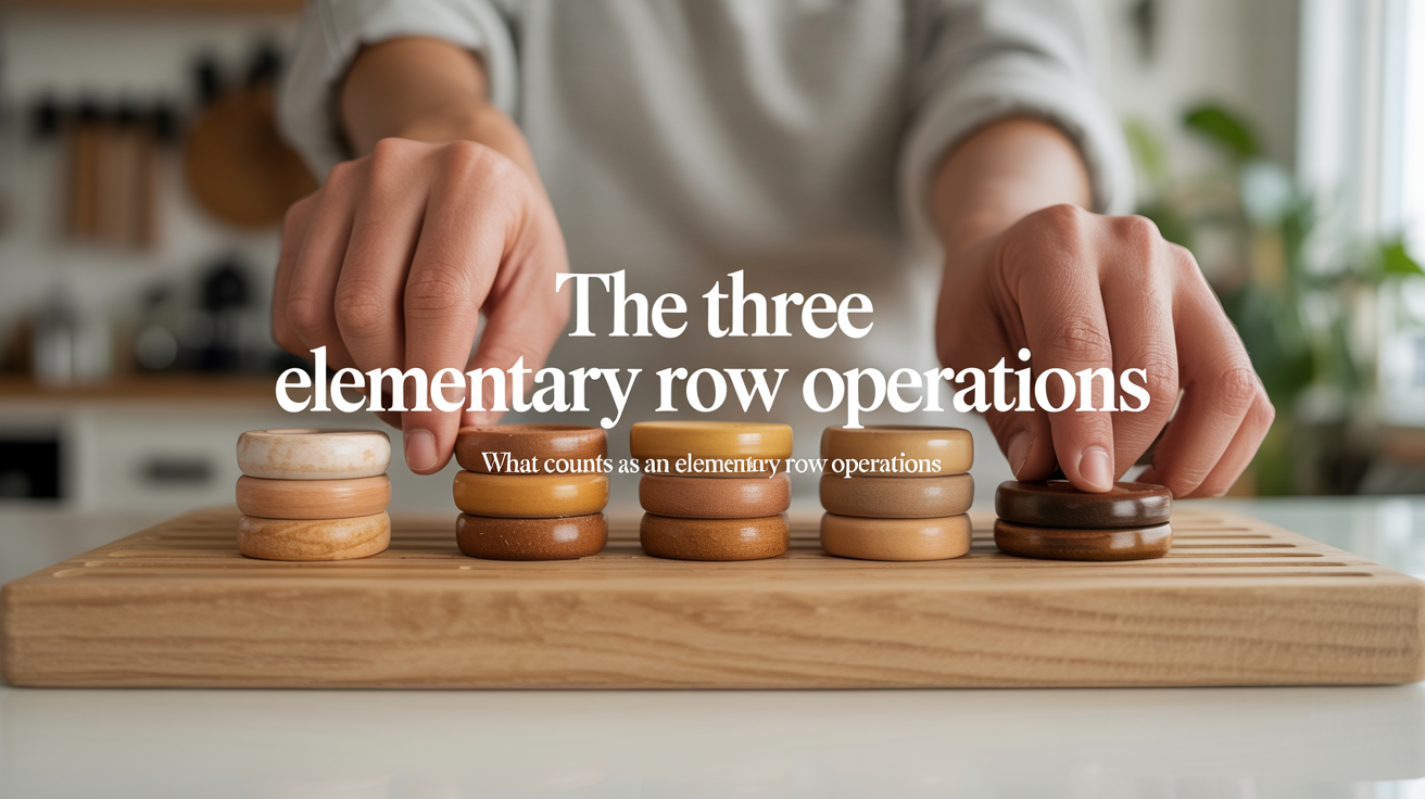 What Counts as an Elementary Row Operation